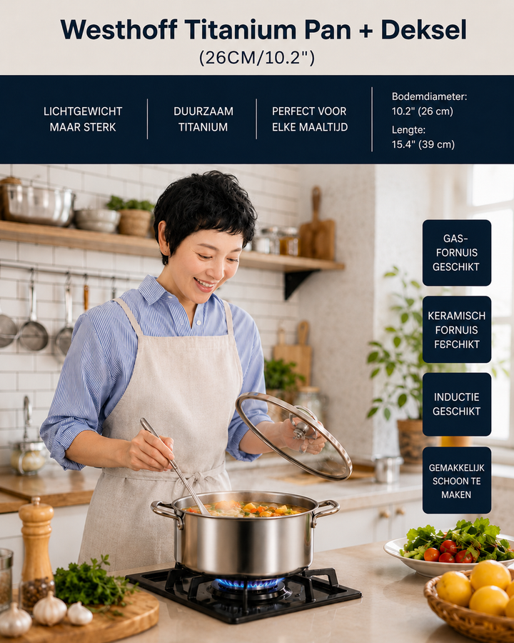 Westhoff® | Titanium Pan + Deksel