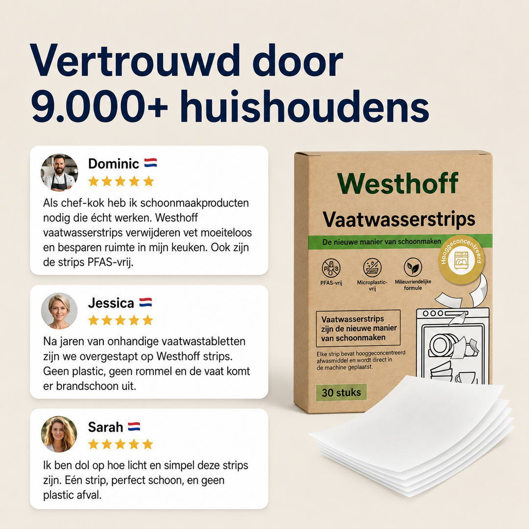 Vaatwasser Strips | 100% Microplastivrij Schoonmaken